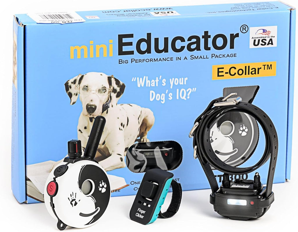 E-Collar Dog Training Collar, Rechargeable Remote + Finger Clicker, for Small to Medium Dogs, Humane Tapping Stimulation, 100 Levels, Tone, Light, 1/2 Mile 1 Dog, Zen