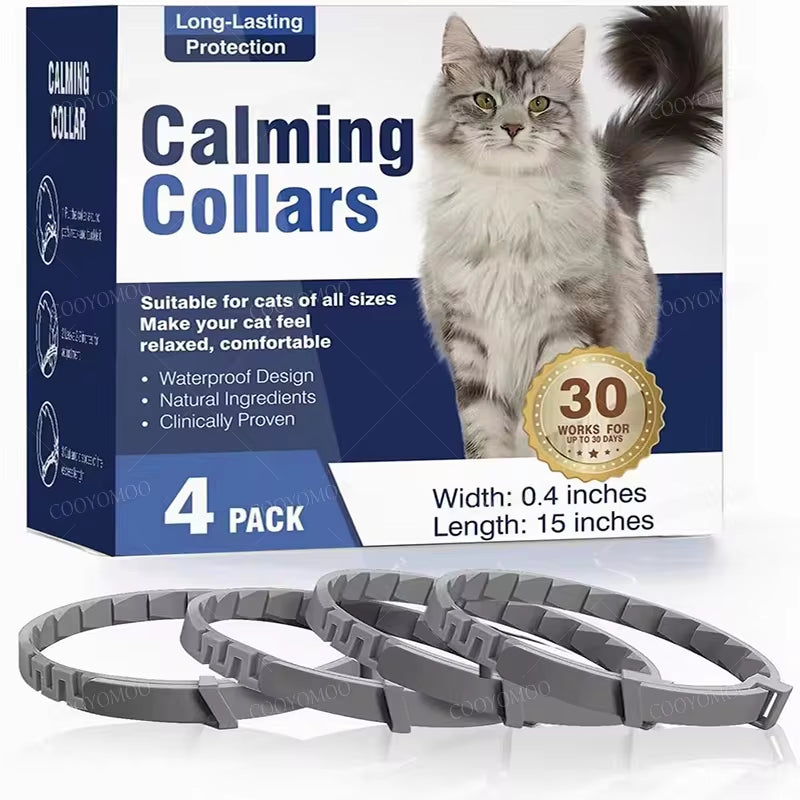 3/4 Pc Dogs Calming Pheromone Collars Cats Relieve Anxiety Adjustable Comfortable Collar for Puppy Kitten Large Pets Accessories