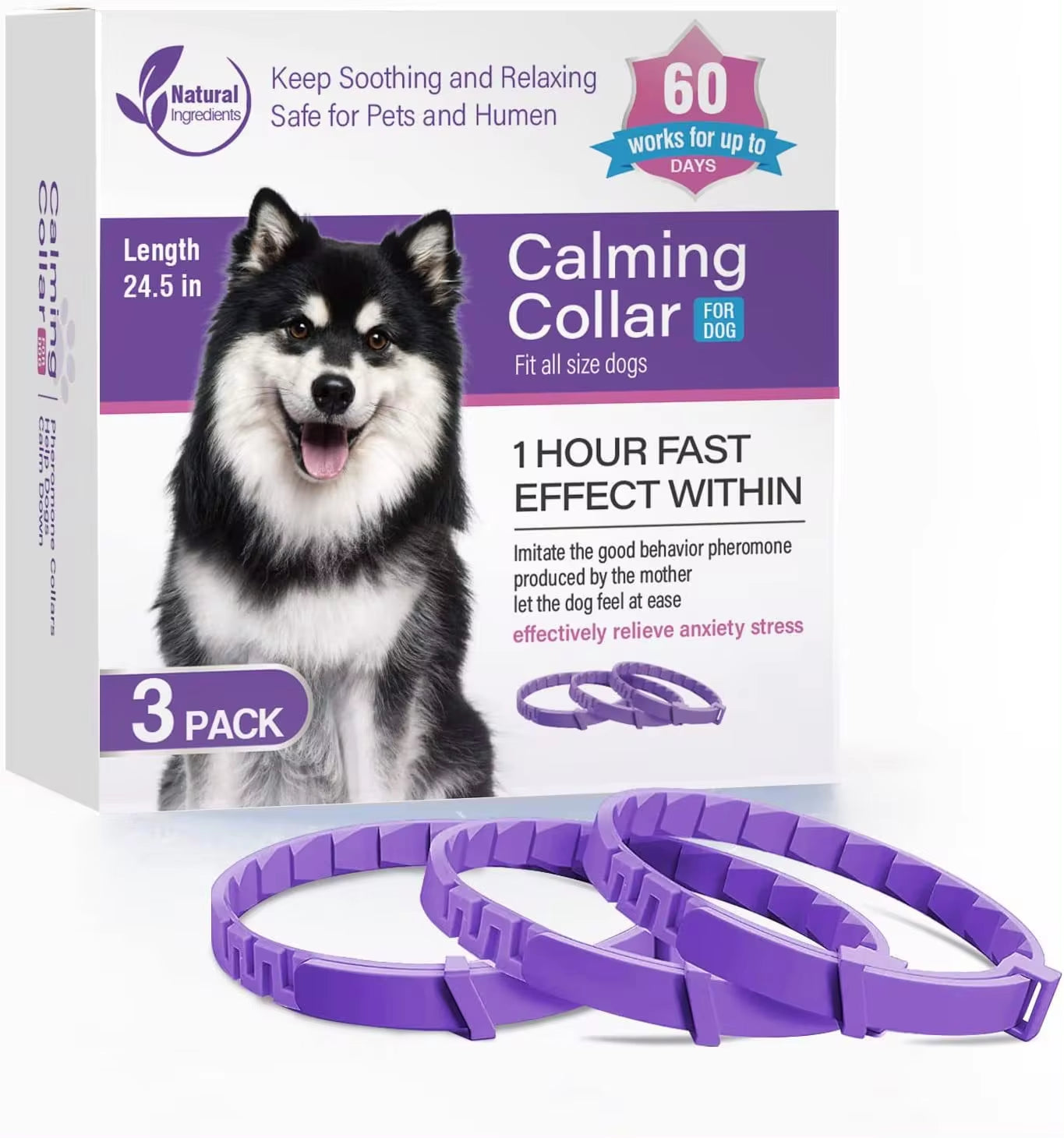 3/4 Pc Dogs Calming Pheromone Collars Cats Relieve Anxiety Adjustable Comfortable Collar for Puppy Kitten Large Pets Accessories