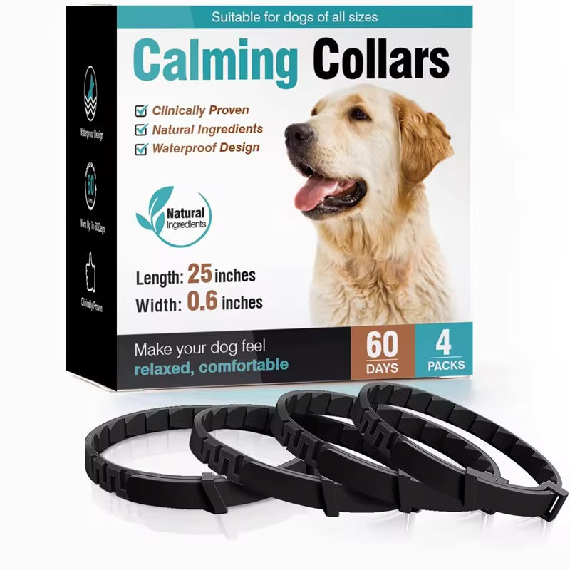 3/4 Pc Dogs Calming Pheromone Collars Cats Relieve Anxiety Adjustable Comfortable Collar for Puppy Kitten Large Pets Accessories